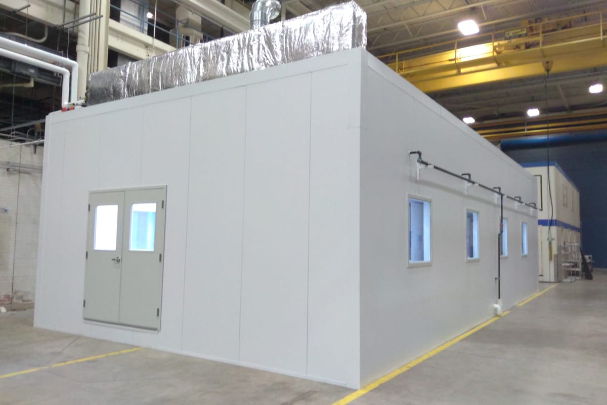 Photo of a modular cleanroom